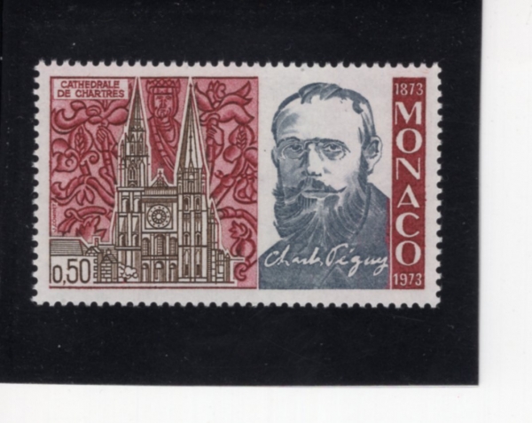 MONACO(����)-#871-50c-CHARLES PEGUY AND CATHEDRAL OF CHARTRES(���� ���, ����Ʈ�� �뼺��)-1973.4.30��
