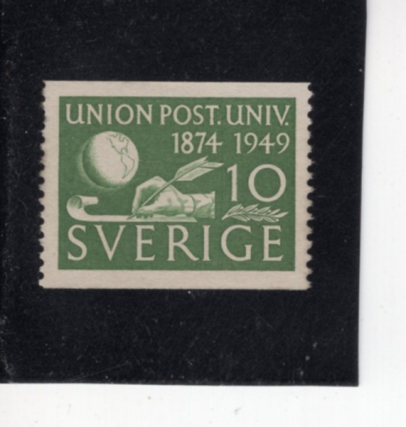 SWEDEN(������)-#411-10o-75TH ANNIV. OF THE FORMATION OF THE UPU(UPU â�� 75�ֳ�)-1949.10.9��