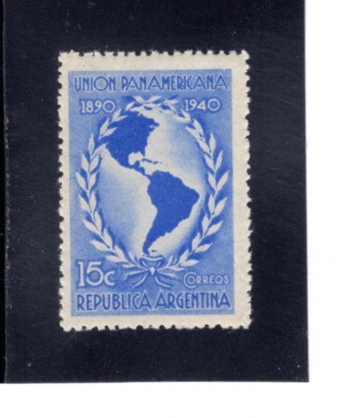 ARGENTINA(�Ƹ���Ƽ��)-#473-15c-MAP OF THE AMERICAS(�Ƹ޸�ī ����)-1940.4.14��