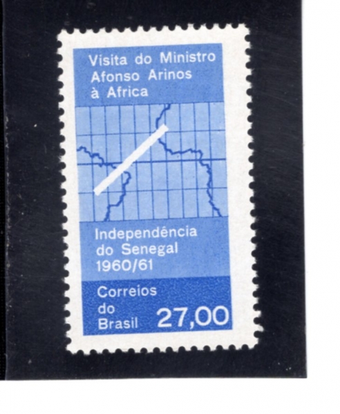 BRAZIL(�����)-#920-27cr-BRAZIL AND SENEGAL LINKED ON MAP(������� ���װ� �� �Ÿ�)-1961.4.28��