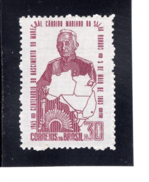 BRAZIL(�����)-#999-30cr-MARSHAL MARIANO DA SILVA RONDON(ĭ�� �е�)-1965.5.7��