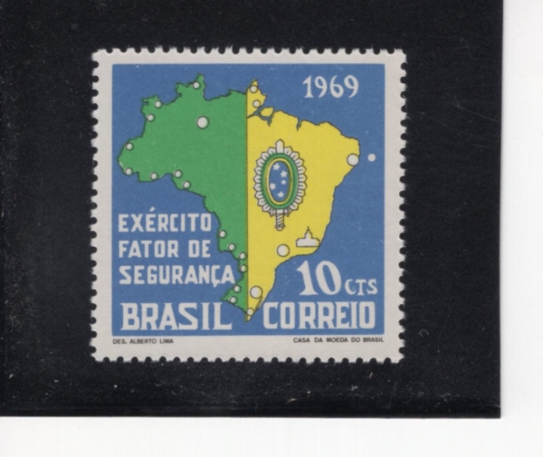 BRAZIL(�����)-#1133-10c-MAP OF BRAZIL(����� ����)-1969.8.25��