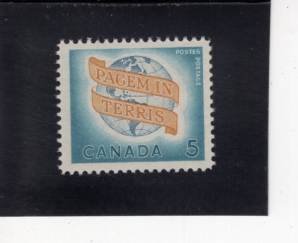 CANADA(ĳ����)-#416-5c-\"PEACE ON EARTH\"(������ ��ȭ)-1964.4.8��