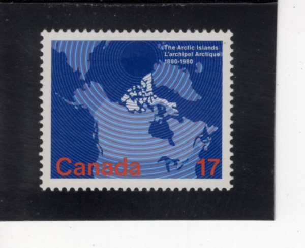 CANADA(ĳ����)-#847-17c-MAP OF CANADA SHOWING ARCTIC ISLANDS(�ϱ� ���� �����ִ� ĳ���� ����)-1980.1.23��