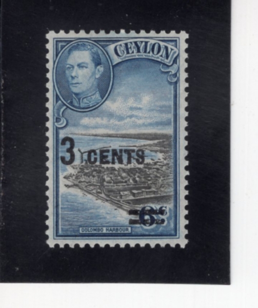 CEYLON(�Ƿ�)-#291-3c on 6c-COLOMBO HARBOR(�ݷҺ� �ױ�)-1941.5.10��