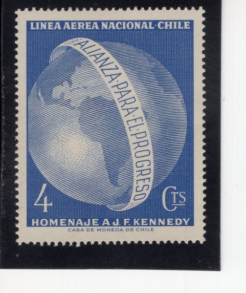 CHILE(ĥ��)-#C254-4c-WESTERN HEMISPHERE(���ݱ�)-1964.4.9��