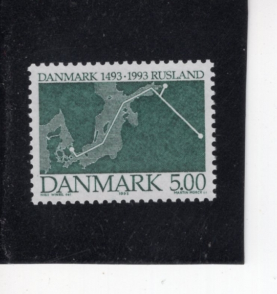 DENMARK(����ũ)-#985-5k-DANISH-RUSSIAN RELATIONS, 500TH ANNIV.(���þ�-����ũ �ܱ� ���� 500�ֳ�)-1993.6.17��