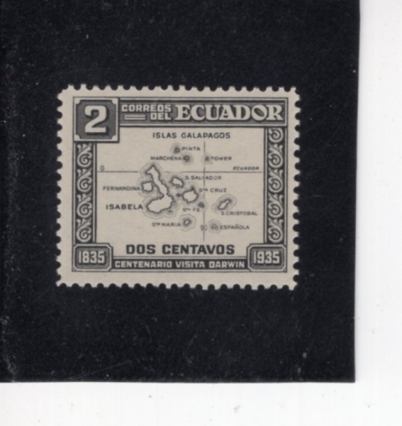 ECUADOR(���⵵��)-#340-2c-MAP OF GALAPAGOS ISLANDS(�����İ��� ���� ����)-1936��