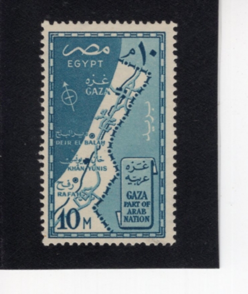 EGYPT(����Ʈ)-#394-10m-MAP OF GAZA STRIP(�������� ����)-1957.5.4��