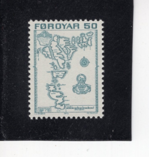 FAEROE ISLANDS(��� ����)-#9-50o-MAP OF ISLANDS, 1673(��� ����, 1673��)-1975.1.30��