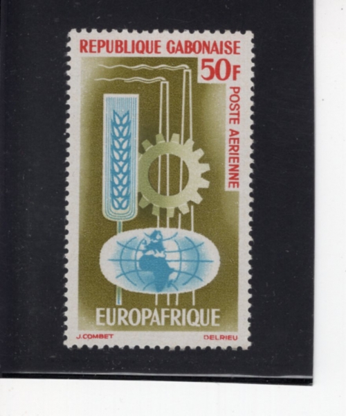 GABON(����)-#C21-50fr-GLOBE AND EMBLEMS OF INDUSTRY AND AGRICULTURE(����, ���.��� ������)-1964.7.20��