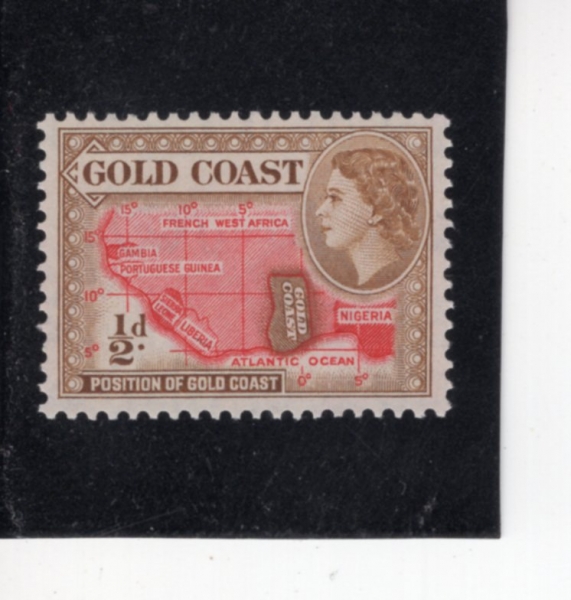 GOLD COAST(���񷣵� ����ڽ�Ʈ)-#148-1/2p-MAP OF WEST AFRICA(��������ī ����)-1953.4.1��