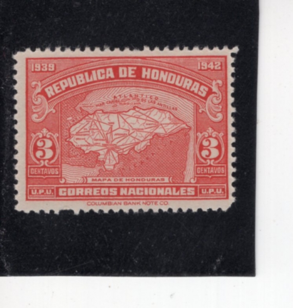 HONDURAS(�µζ�)-#C134-75c-MAP OF HONDURAS(�µζ� ����)-1939.3.1��