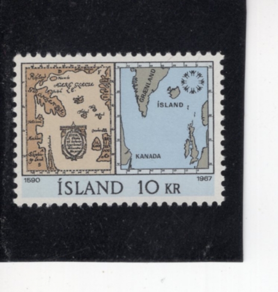 ICELAND(���̽�����)-#391-10k-OLD AND NEW MAPS OF ICELAND AND NORTH AMERICA(��.�� ���̽����� �Ϲ� ����)-1967.6.8��
