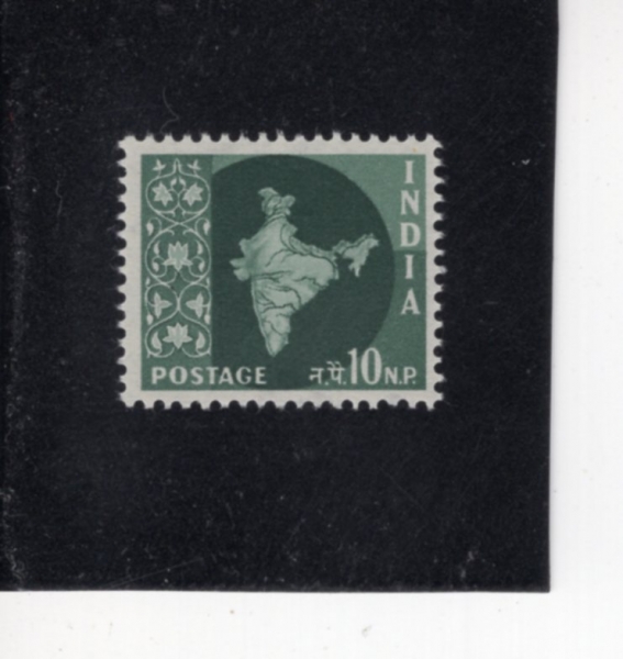 INDIA(�ε�)-#281-10np-MAP OF INDIA(�ε� ����)-1957��