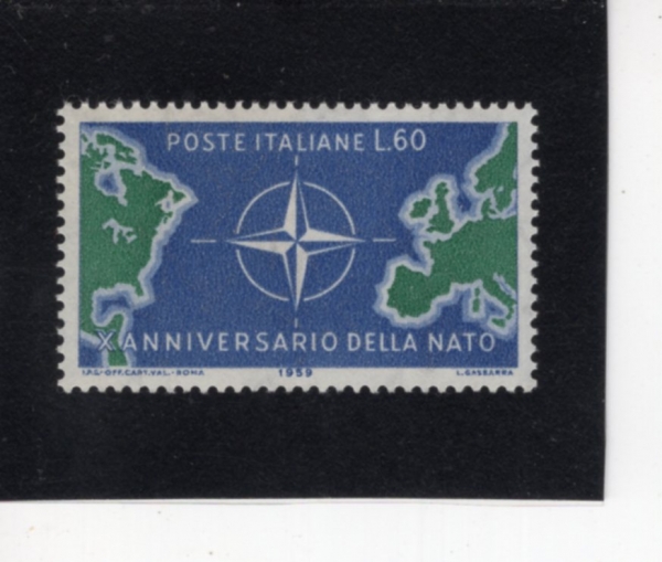 ITALY(��Ż����)-#767-60 I-MAP OF NORTH ATLANTIC AND NATO EMBLEM(������� ����, ����)-1959.4.4��