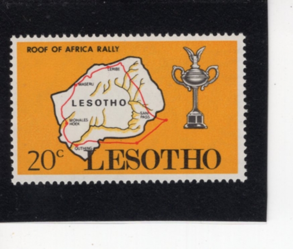LESOTHO(������)-#74-20c-MAP OF LESOTHO AND INDEPENDENCE TROPHY(������ ����, ������ ������)-1969.9.26��