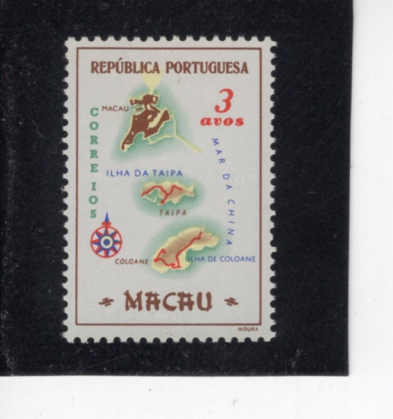 MACAO(��ī��)-#384-3a-MAP OF COLONY(�Ĺ��� ����)-1956.5.10��
