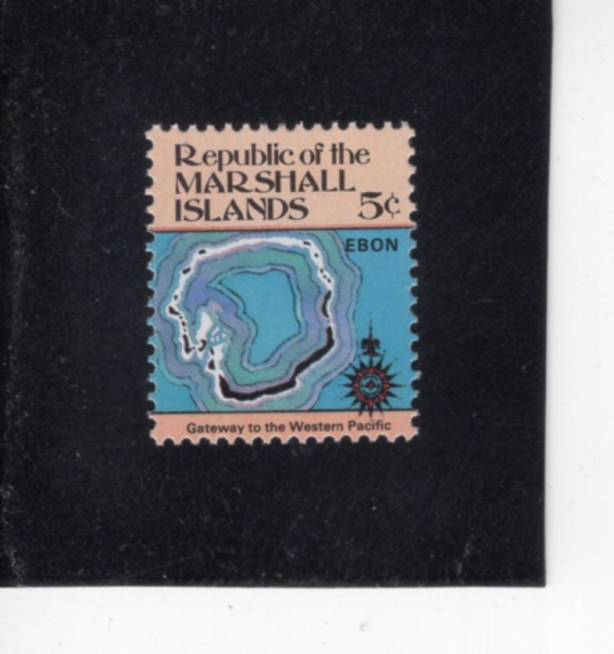 MARSHALL ISLANDS(���� ����)-#37-5c-EBON, 16TH CENT. COMPASS(����, 16���� ��ħ��)-1984.12.19��