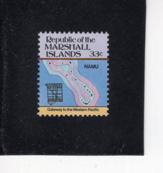 MARSHALL ISLANDS(���� ����)-#45-33c-NAMU, STICK CHART(���� ȯ��, ���� �ص�)-1985.6.5��