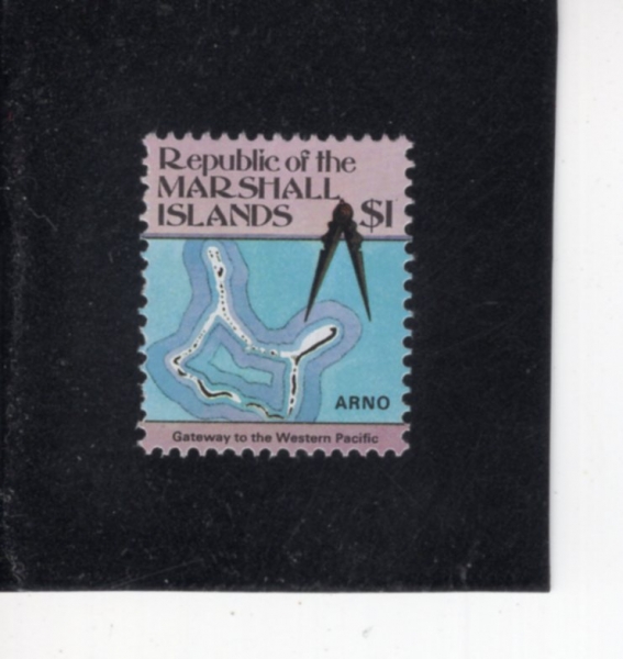MARSHALL ISLANDS(���� ����)-#49A-$1-ARNO, 16TH CENT. SECTOR COMPASS(�Ƹ��� ȯ��, 16���� ����)-1984.6.12��