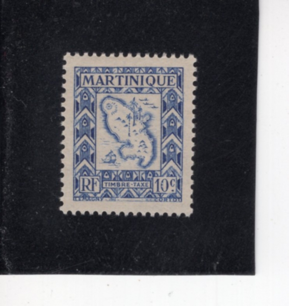 MARTINIQUE(����Ƽ��ũ)-#J37-10c-MAP OF MARTINIQUE(����Ƽ��ũ ����)-1947.6.2��