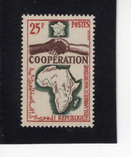MAURITANIA(��Ÿ��)-181-25fr-COOPERATION(����)-1964.11.7��