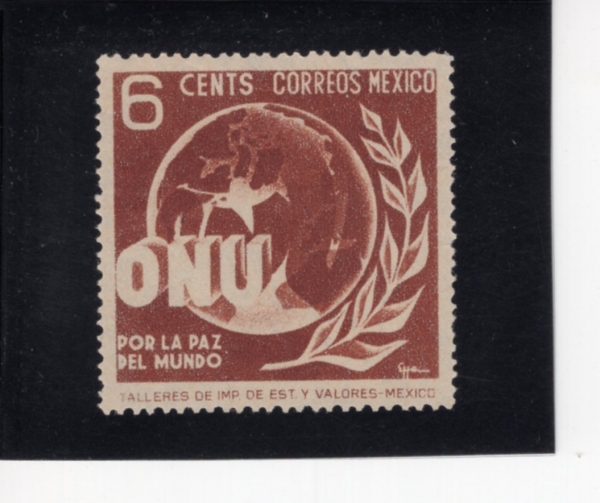 MEXICO(�߽���)-#814-6c-ALLEGORY OF WORLD PEACE(��ȭ�� ��ȭ)-1946.4.10��