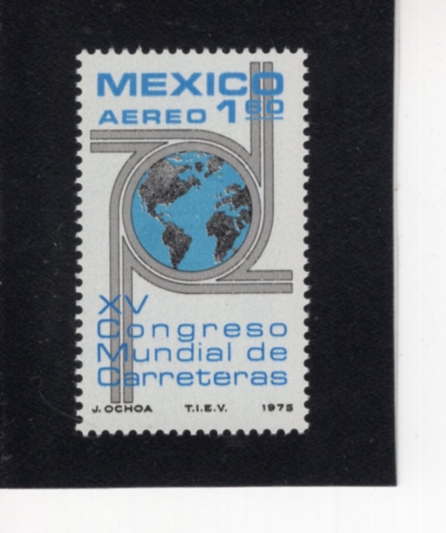 MEXICO(�߽���)-#C470-1.60p-GLOBE AND TRAFFIC CIRCLE(����, ���� ����)-1975.10.17��