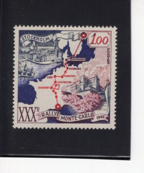 MONACO(����)-#483-1fr-\"STOCKHOLM TO MONTE CARIO\" RALLY TYPE(����Ȧ������ ����ī���η� ���� �װ���)-1961.6.3��