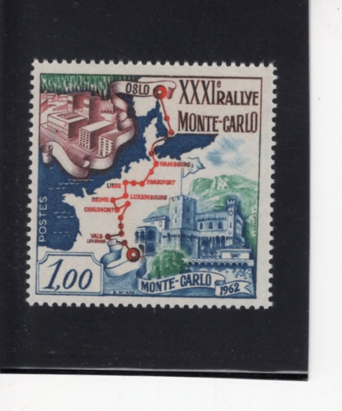 MONACO(����)-#500-1fr-\"OSLO TO MONTE CARIO\" RALLY TYPE(�����ο��� ����ī���η� ���� �װ���)-1962.6.6��