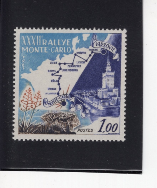 MONACO(����)-#539-1fr-\"WARSAW TO MONTE CARIO\" RALLY TYPE(�ٸ����ٿ��� ����ī���η� ���� �װ���)-1963.5.3��