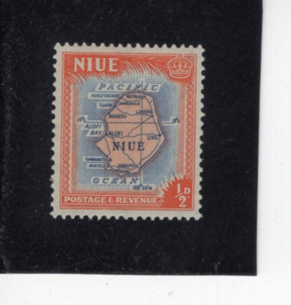NIUE(�Ͽ쿡)-#94-1/2p-MAP OF NIUE(�Ͽ쿡 ����)-1950.7.3��