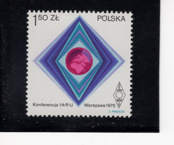 POLAND(������)-#2088-1.50z-AMATEUR RADIO UNION EMBLEM, GLOBE(�����Ƹ��߾������, ����)-1975.4.15��