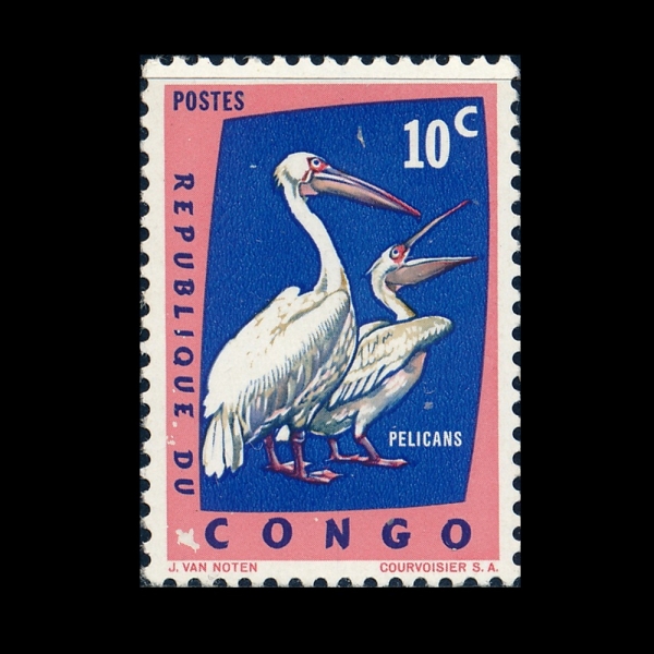 CONGO, DEMOCRATIC REPUBLIC(��� �������ǰ�ȭ��)-#429-10c-PELICANS(�縮��)-1963��