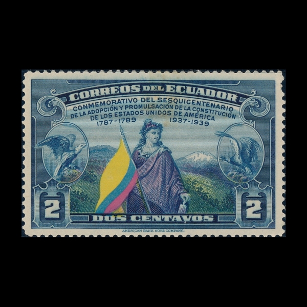 ECUADOR(���⵵��)-#366-2c-\"LIBERTY\" CARRYING FLAG OF ECUADOR(���⵵�� ���⸦ ���� \"����\")-1938.2.22��
