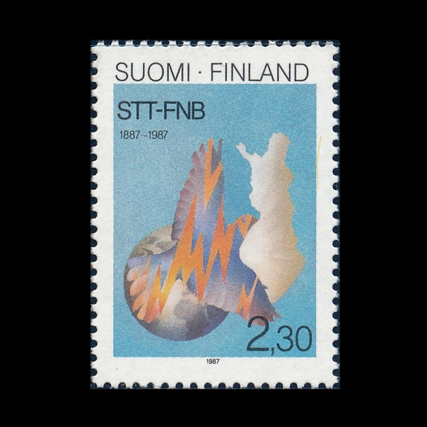 FINLAND(�ɶ���)-#765-2.30m-FINNISH NEWS AGENCY, CENT.(�ɶ��� ���� ��������)-1987.11.1��