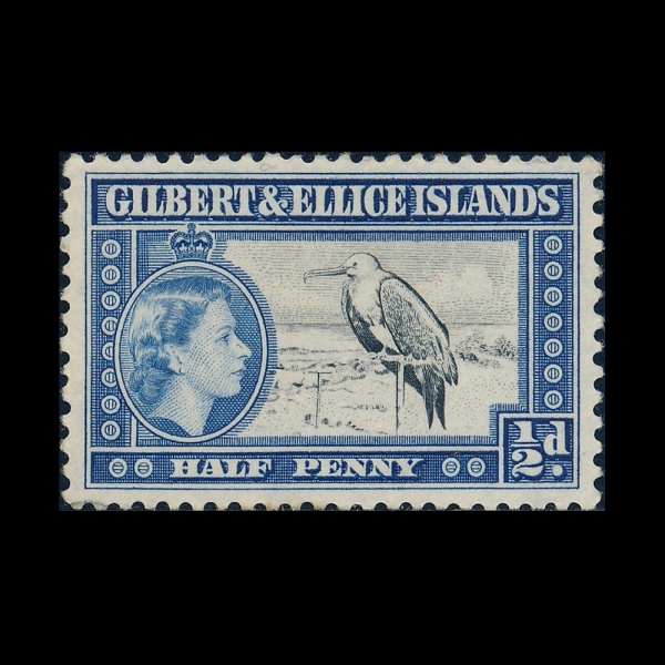 GILBERT & ELLICE ISLANDS(���Ʈ ������ ������ ����)-#61-1/2p-GREAT FRIGATE BIRD(�׷���Ʈ ���������)-1956.8.1��