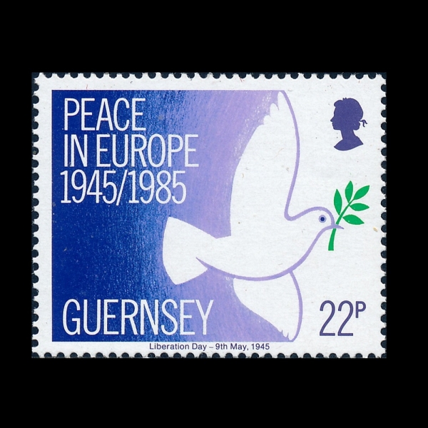 GUERNSEY(����)-#313-22p-LIBERATION FROM GERMAN FORCES, 40TH ANNIV.(���� �¸��� ��)-1985.5.9��