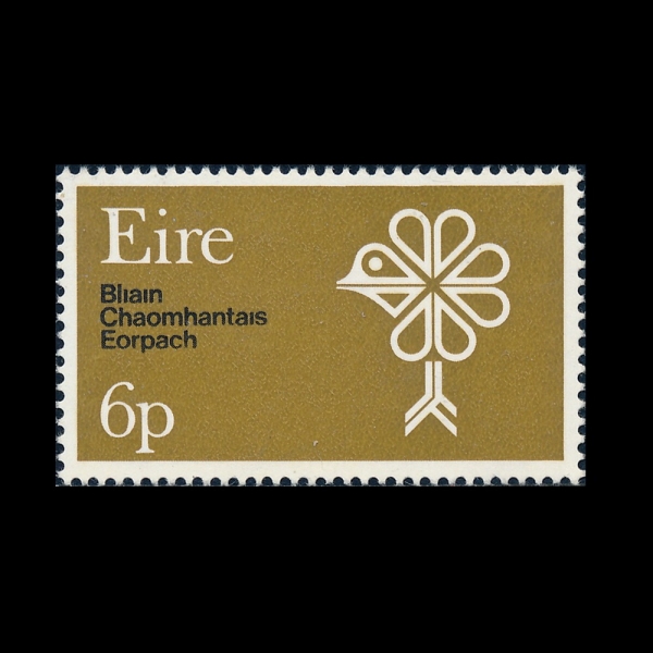 IRELAND(���Ϸ���)-#277-6p-STYLIZED BIRD, TREE AND SHAMROCK(��Ÿ��ȭ�� ��, ����, ����)-1970.2.23��