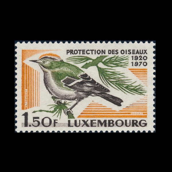 LUXEMBOURG(����θ�ũ)-#487-1.50fr-GOLDCREST(�ݺ���)-1970.3.9��