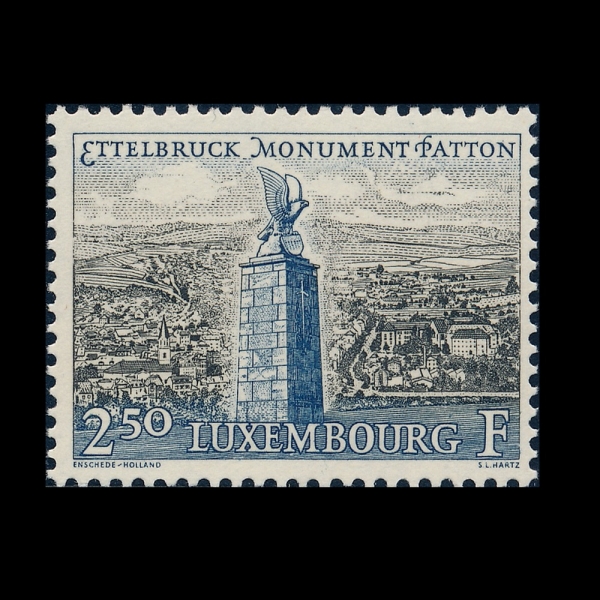LUXEMBOURG(����θ�ũ)-#381-2.50fr-GENERAL PATTON MONUMENT, ETTELBRUCK(��ư ����)-1961.6.8��