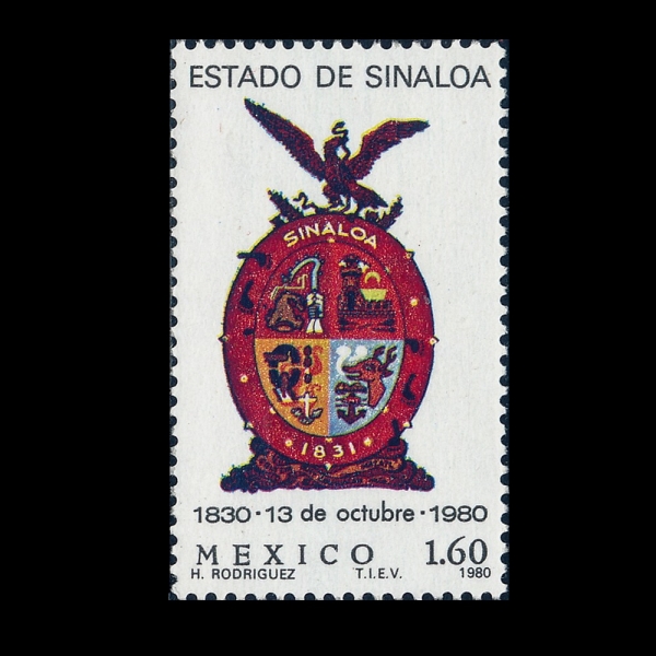 MEXICO(�߽���)-#1216-60c-SINALOA COAT OF ARMS(�ó��ξ� ����)-1980.10.13��