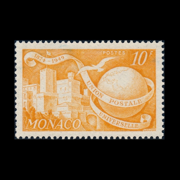MONACO(����)-#245-5fr-PALACE, GLOBE AND PIGEON(����, ����, ����)-1949.12.27��