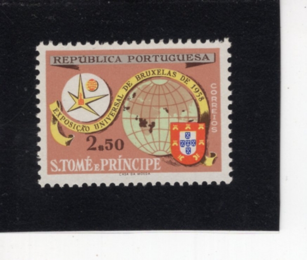 ST. THOMAS & PRINCE ISLANDS(������ ��������)-#370-2.50e-FAIR EMBLEM, GLOBE AND ARMS(�ڶ�ȸ ������, ����, ����)-1958��