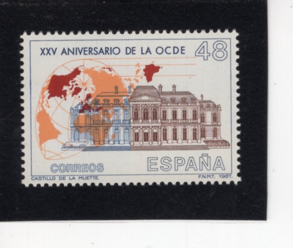 SPAIN(������)-#2505-48p-GLOBE, CHATEAU DE LA MUETTE(����, �� ����Ʈ ��)-1987.1.14��