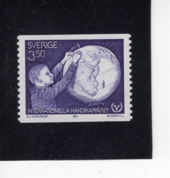 SWEDEN(������)-#1355-3.50k-INTL. YEAR OF THE DISABLED(���� ������� ��)-1981.4.28��