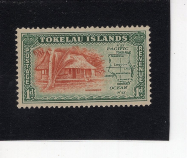 TOKELAUO(���̶��)-#2-1p-NUKUNONO DWELLING AND MAP(�����봩, ����)-1948.6.22��