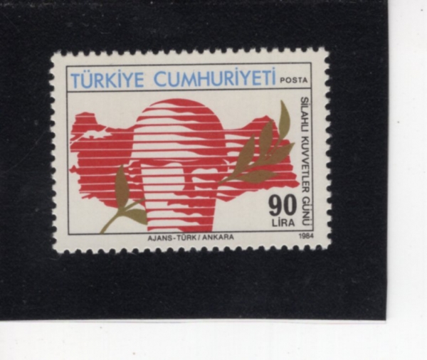 TURKEY(Ƣ��Ű��)-#2290-90 I-MAP AND SOLDIER(����, ����)-1984.8.26��