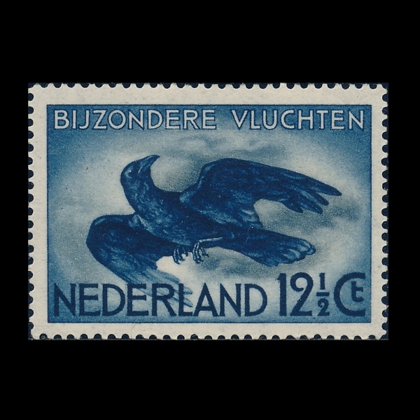 NETHERLANDS(�״�����)-#C11-12 1/2c-CROW IN FLIGHT(���� �ִ� ���)-1938��